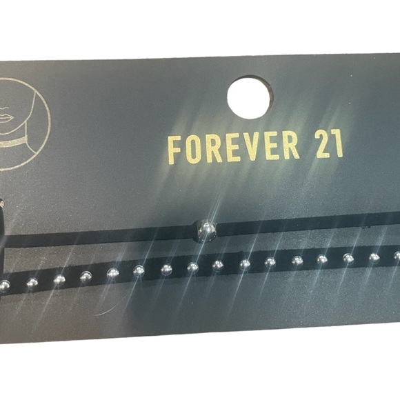 FOREVER 21 Black suede silver studded double strand choker one size (2 FOR $10) - Picture 2 of 4